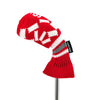 HUGELOONG Golf iron cover knit red / white #6 the number on the top