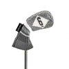 HUGELOONG Classic knit golf iron cover gray / white #6 ( the number on the both side )