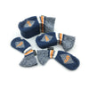 HUGELOONG Fashion golf iron covers knit navy /white / orange  set 11 pcs ( #3,#9,#P,#A and others) ( the numbers on the both side & the top )