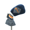 HUGELOONG Fashion knit golf iron cover navy / orange / white #7 (the number on the both side & the top )